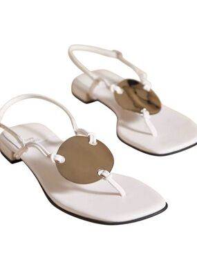 NIB Jeffrey Campbell Chance
White Slingback Thong Sandals Size 8
